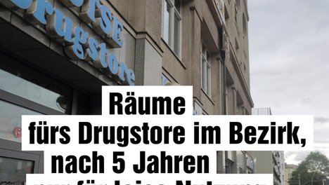 Räume  fürs Drugstore im Bezirk, nach 5 Jahren  nur für leise Nutzung 